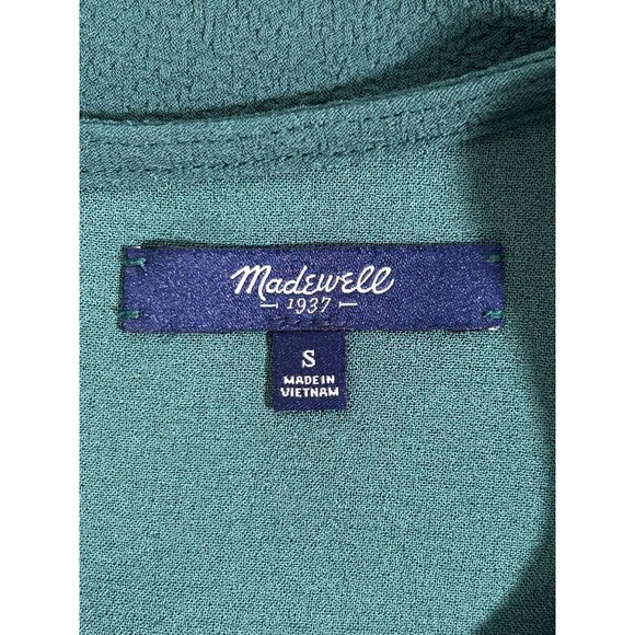 Madewell Tailored High - Low Tee in Emerald Green - Size Small - Picture 6 of 7